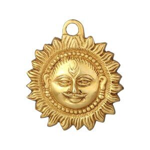 Astro Vedic Vastu Brass Sun| Brass Surya Wall Hanging Decorative